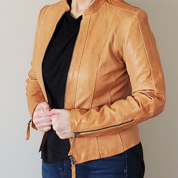 Danier Jackets & Blazers - Danier Tan Leather Jacket
